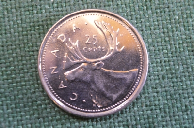 Монета 25 центов 2002 год. 50 лет правления. Елизавета II. Canada, Канада.