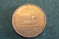 Монета 1 доллар 1994 год. Утка. Елизавета II. Canada, Канада.