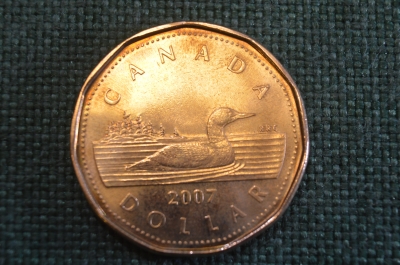 Монета 1 доллар 2007 год. Утка. Елизавета II. Canada, Канада.