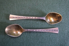 Ложки, ложечки чайные, кофейные, серебряные. Серебро 916 проба. Централь. Эстония, Таллин, СССР.