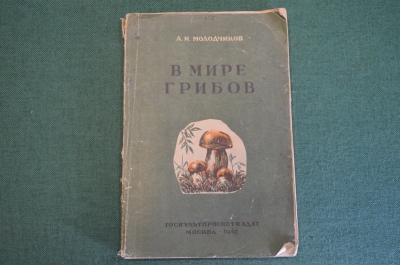 Книга "В мире грибов". А.И. Молодчиков. КультПРосвет, Москва, 1947 год. #K15