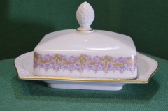 Масленка фарфоровая "Модерн". Фарфор Веймар. Weimar. ГДР. Германия.
