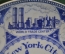 Тарелка фарфоровая декоративная "New York Нью-Йорк Статуя Свободы". Фарфор. 