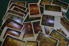 Открытки "Лаковая миниатюра". Набор, 24 штуки. СССР, 1980 год. #1