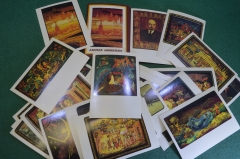 Открытки "Лаковая миниатюра". Набор, 24 штуки. СССР, 1980 год. #2