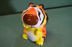 Салфетница, мелочевница "Тигр, тигренок". Фарфор. 