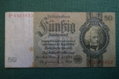 Бона, банкнота 50 марок, рейхсмарок 1933 год. Пятьдесят. Рейхсбанкнота. Рейх, Германия.