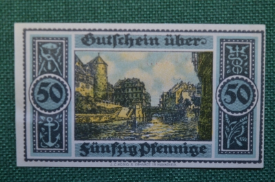 Нотгельд, бона 20 пфеннигов 1921 год. Город Hannover, Ганновер. Веймар, Германия.