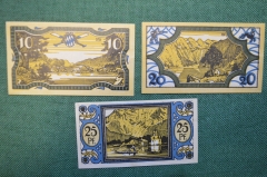 Нотгельд, бона 10, 20, 25 пфеннигов 1921 год (3 шт.). Город Konigssee, Кенигзее. Германия. 