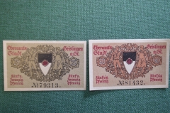 Нотгельд, крис-нотгельд, бона 25, 50 пфеннигов 1918 год, город Reislingen, Рейслинген. Германия.