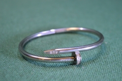 Браслет "Гвоздь". Под Картье, Cartier. Раздвигающийся, с застежкой.