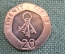 Монета 20 пенсов 2005 года. Twenty Pence. Связка ключей. Гибралтар, Gibraltar. Елизавета II.