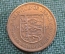 Монета 1/4 шиллинга 1957 года. One fourth. Джерсийский фунт. Джерси, Bailiwick of Jersey. Елизавета 
