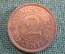 Монета 2 цента 1963 года. Two cents. Маврикий, Mauritius. Елизевета II.