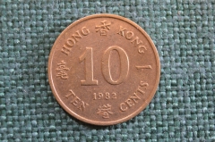 Монета 10 центов 1982 года. Ten cents. Гонконг, Hong Kong. Елизавета II.
