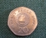 Монета 20 пенсов 2006 года. Карта. Цветок. Гернси, Guernsey. Елизавета II.