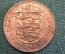 Монета 8 дублей 1956 года. Eight doubles. Три лилии, цветы. Гернси, Guernsey. 