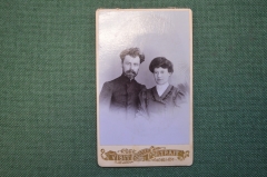Фотография старинная. Семейная пара. Фото Прогресс. Кизил-Арват. Туркмения. Царская Россия. 