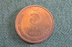 Монета 5 копеек 1982 года. Погодовка СССР.