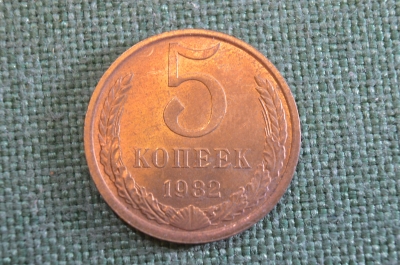Монета 5 копеек 1982 года. Погодовка СССР.