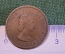 Монета 5 милс 1955 года. Five Mils. Queen Elizabeth the Second. Cyprus. Кипр.