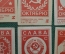 Спичечные этикетки "Слава октябрю" (6 штук). Фабрика Победа 1970 г. СССР