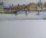 Рисунок "Москва. Панорама Кремля. Храм Христа Спасителя". Акварель, бумага. 