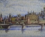 Рисунок "Москва. Панорама Кремля. Храм Христа Спасителя". Акварель, бумага. 