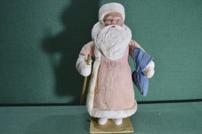 Дед Мороз, вата, высота-34 см, 1953 - 1957 годы, артель Парижская Коммуна. CCCР.
