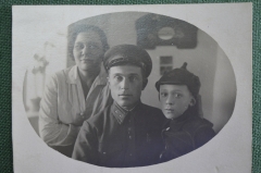 Фотография семейная, семья военного. 1920-1930-е годы, СССР.
